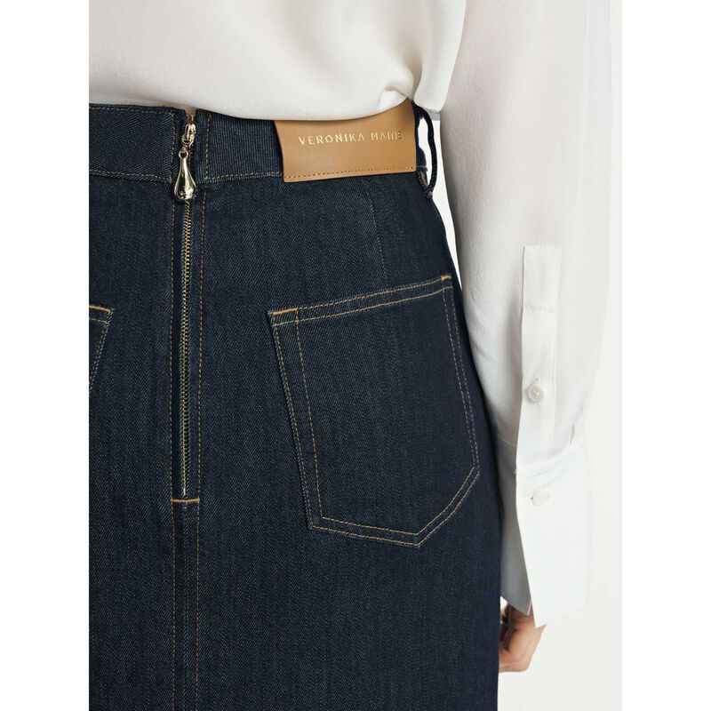 Veronika Maine Denim Pencil Skirt image number 2